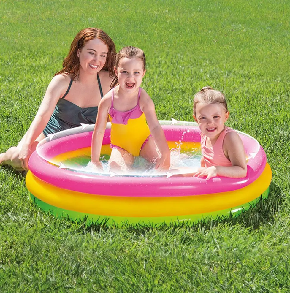 Fluorescent Three Ring Inflatable Pool Ball Pool Children's Family Swimming Pool Sand Pool Bath Tub