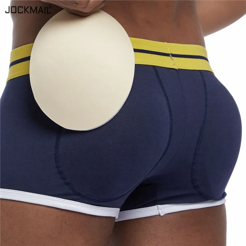 Men Padded Butt Enhancer Booty Booster Molded Boyshort Shapewear Underwear Boxer Men's Tuck In and Hip Lifting Shorts Gym Wear