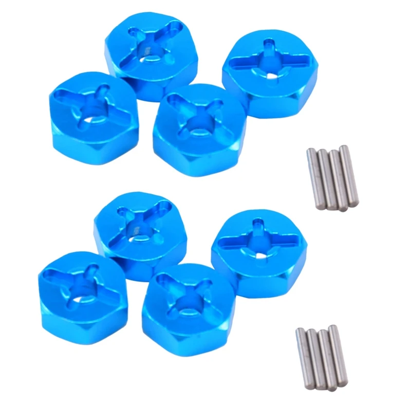 

8Pcs Hexagonal Combiner Wheel Rim Hex 7Mm Upgrade 12Mm Metal Adapter For 1/18 Wltoys A949 A969 A979 K929 1/10 Tires