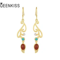 qeenkiss eg5166 fine jewelry wholesale fashion woman bride mother birthday wedding gift vintage phoenix 24kt gold drop earrings