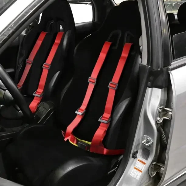 Красный ремень безопасности для гонок спортивный плечевой Camlock с 3-точечным