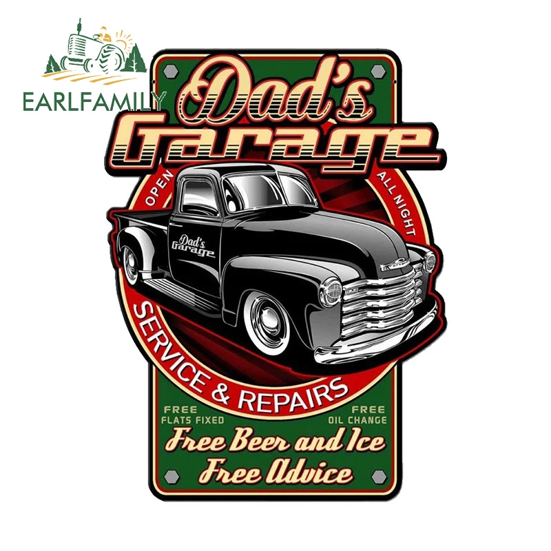 

EARLFAMILY 13 см x 9,8 см наклейки на автомобиль папы гаража графика Солнцезащитная наклейка окклюзия царапин окна багажника автомобиля Защита двери