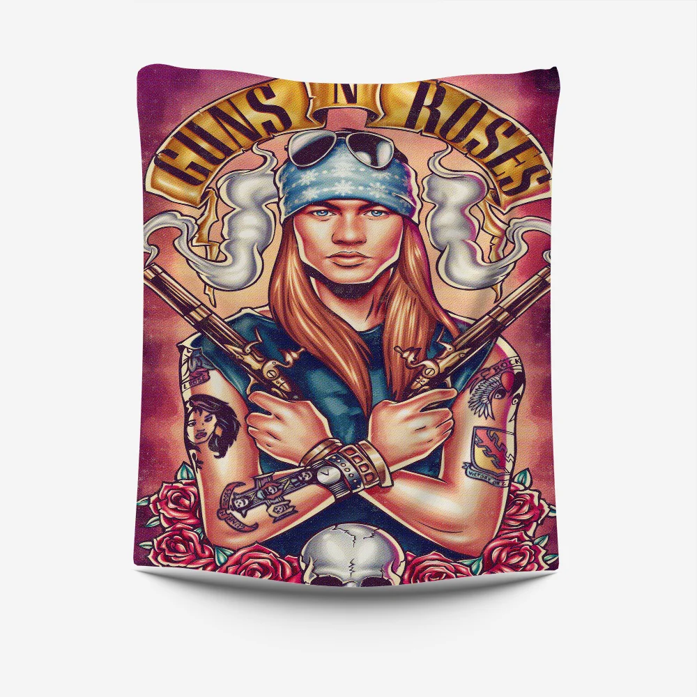 Певица A-Axl гобелен с розой креативный узор фото гостиная настенный