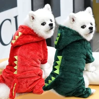 flannel jumpsuit for dogs clothes overalls winter warm dogs pets clothing chihuahua york bulldog cat dinosaur costume soft coats