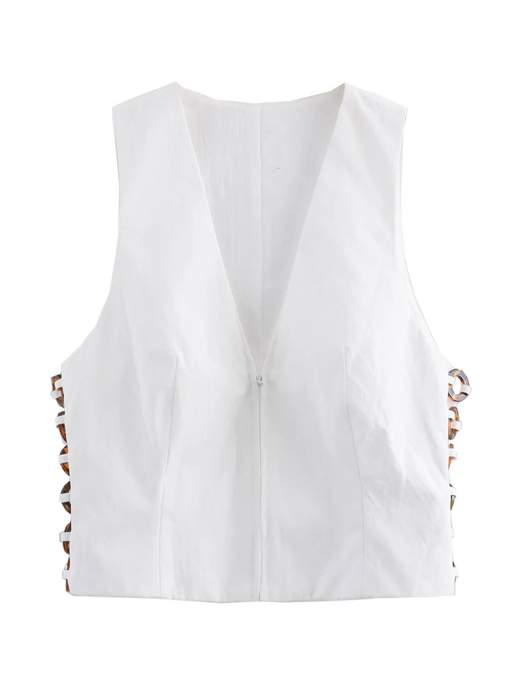 Женский комплект из двух предметов KAOPU ZA жилет с эффектом черепаховой расцветки