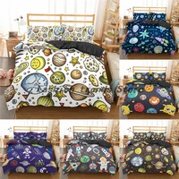 bedding set duvet cover set 3d cartoons universe outer space themed pillowcase 23pcs bed quilt cover for bedroom kids textiles
