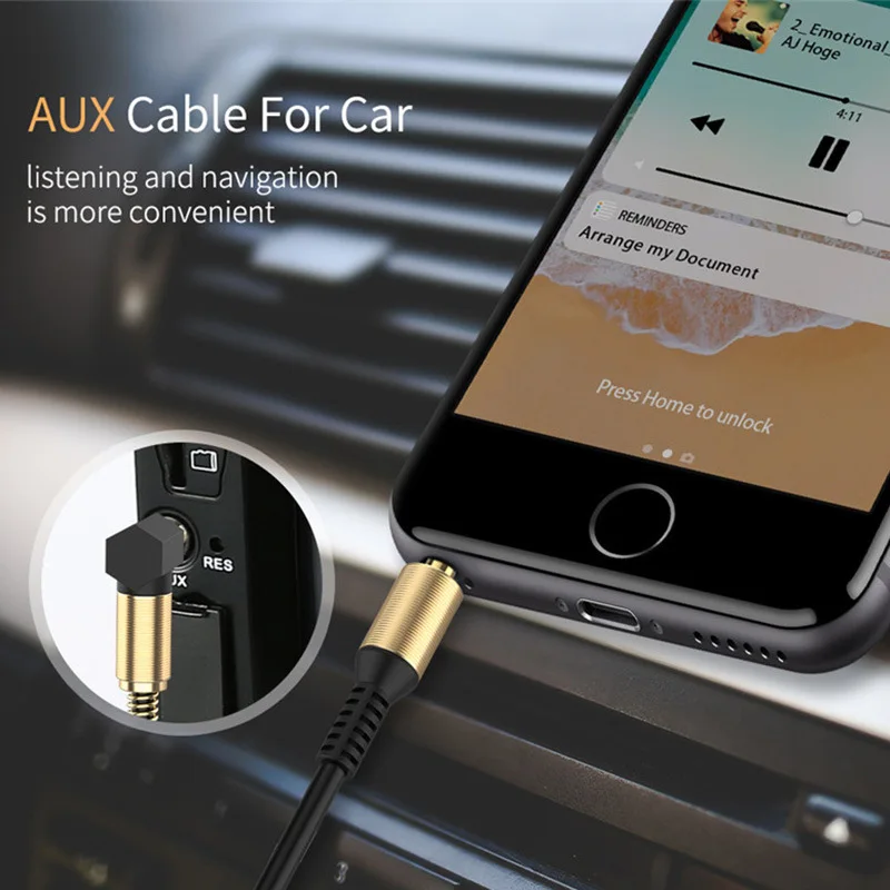 

Aux Cable 3.5mm Audio Cable 3.5mm Jack Speaker Cable Male To Male Car Aux Cable Cord for JBL Headphone iPhone Samsung Xiaomi