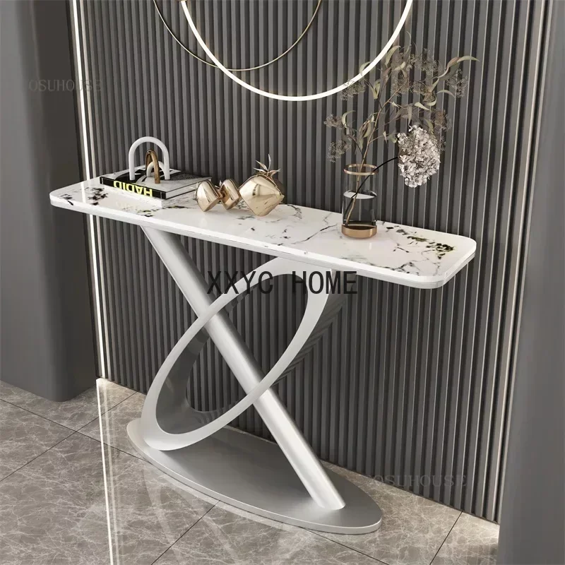 Европейские креативные консольные столы роскошный шиферный консольный столик