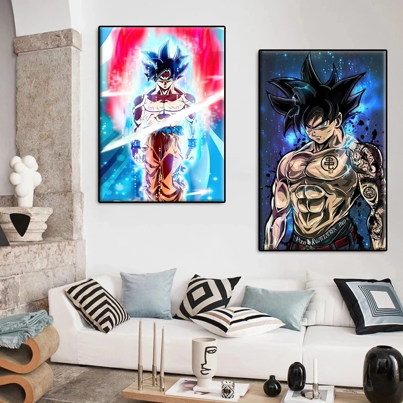 Kakarotto Poster Picture Dragon Ball HD Printed Songoten Wall Art Canvas SonGohan Painting Home Bedroom Decoration Background