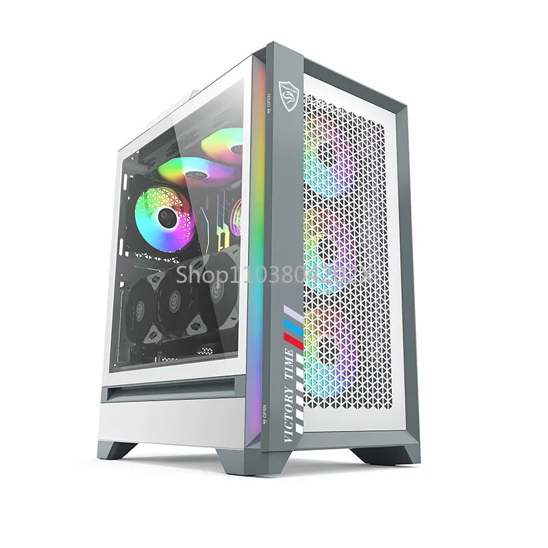 Прозрачное игровое RGB-шасси Middle Tower Side корпус настольного компьютера Power Train Titanium