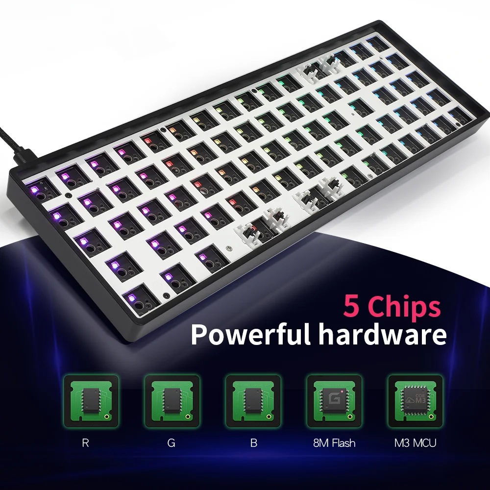 Для SKYLOONG GK73 GK73S Custom DIY 73 клавиши 70% ABS чехол RGB игровая механическая клавиатура