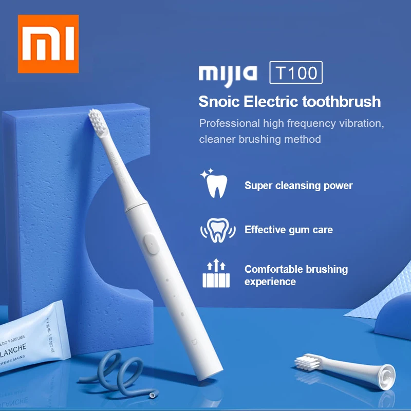 Xiaomi Mijia Escova de Dentes Elétrica Sônica sem Fio, Recarregável por USB, Impermeável, Ultrassônica, Automática