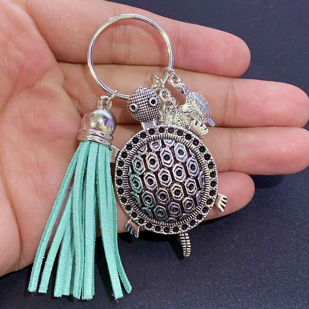 

Tassel Keychain, Turtle Keyring, Turtle Keychain, Turtle Gift, Tortoise Keyring,