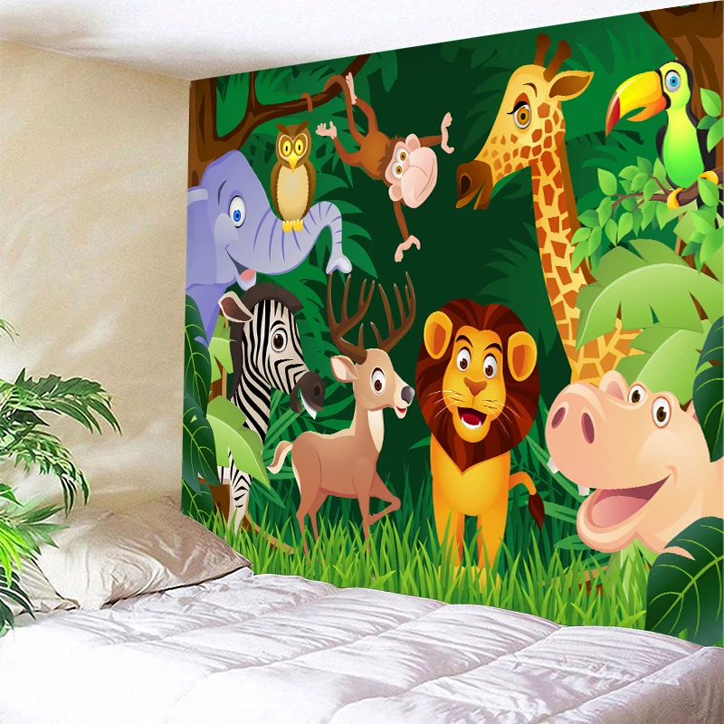 

Custom Animals Tapestry Wall Hanging for Wall Decoration Polyester Carpet Boho Bedspread Multiple sizes Home Decorations