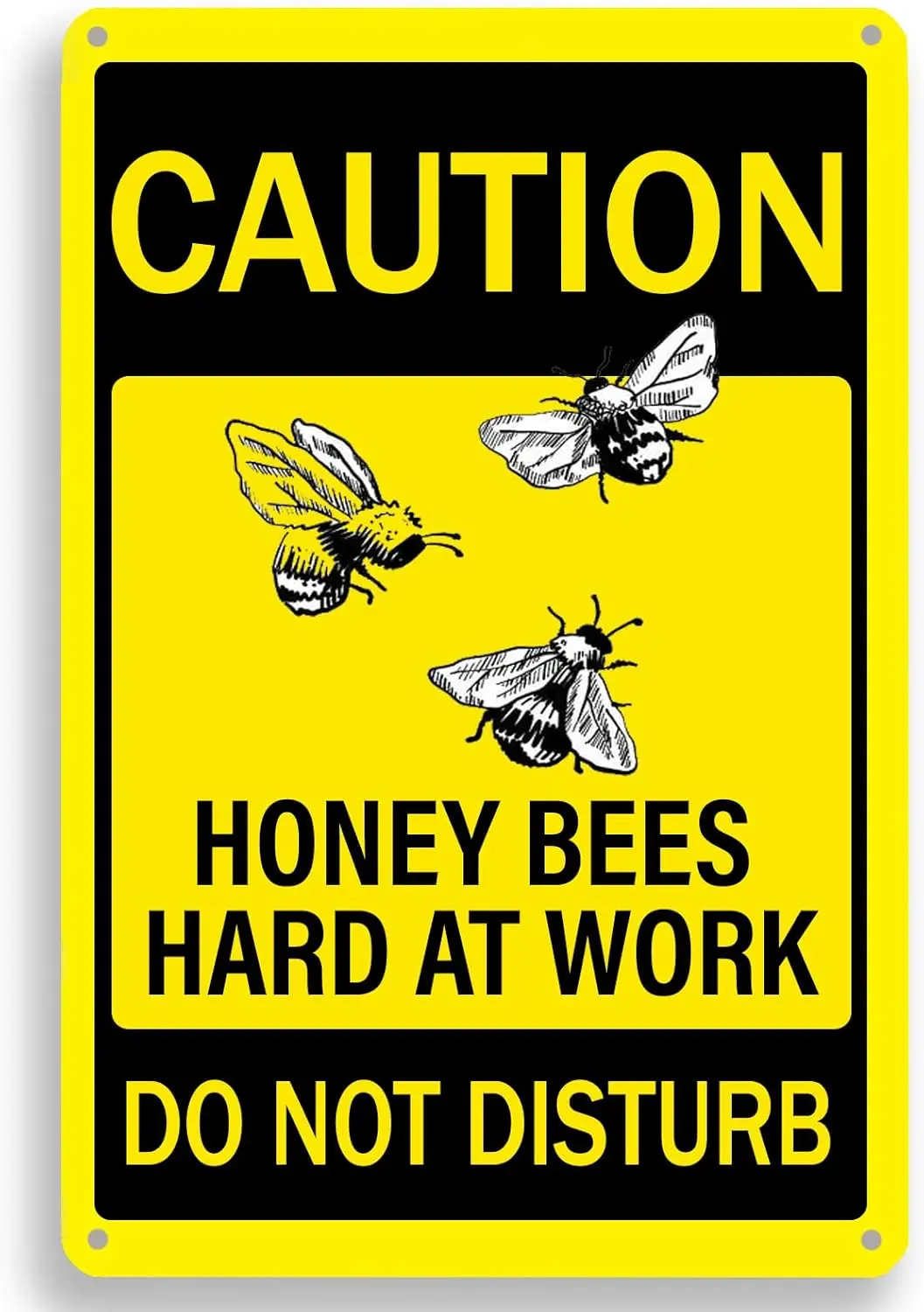 Vntge Tn Sgn Cuton Honey Bees Hrd t Work Do Not Dsturb ron Pntng Wrnng Wll Плакат для дома Gte Grden Brs Cfes Office Store Pubs C