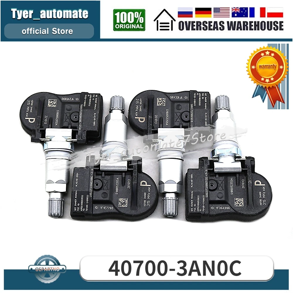 Датчик давления в шинах для Nissan Titan, 2014 МГц, TPMS, 40700-3AN0C, 407003AN0C, 315-2015