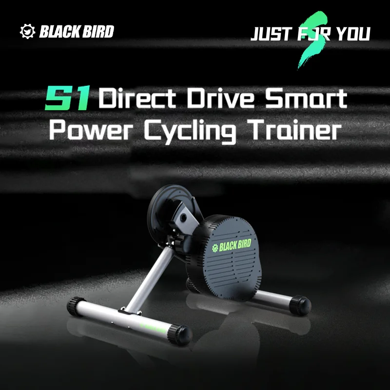 Тренажер для велосипеда Blackbird Smart Direct Drive, платформа для езды на горном велосипеде, встроенный измеритель мощности, домашний тренажер с синим...