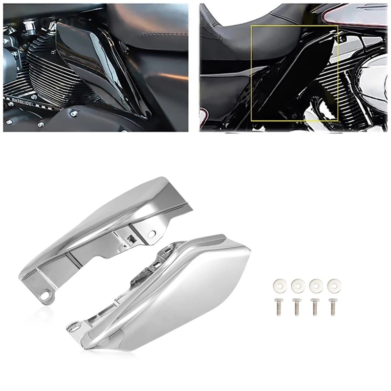 Хромированный тепловой щит для мотоцикла средней рамы дефлектор воздуха Touring