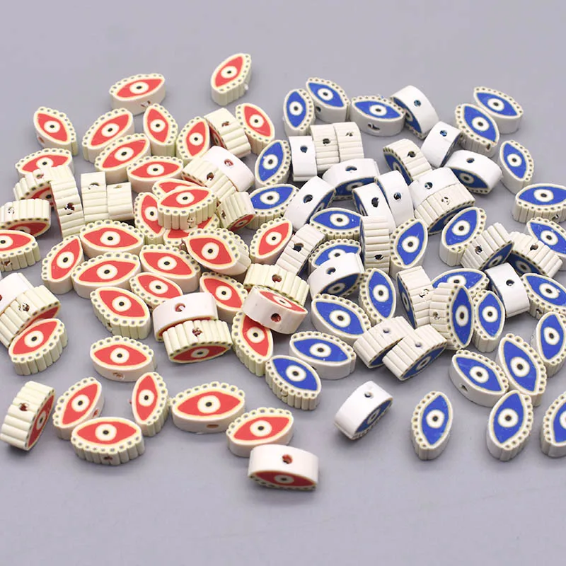 

New Evil Eye Polymer Clay Beads Turkish eyes Loose Spacer Beads For Jewelry Making DIY Charm Bracelet Necklace
