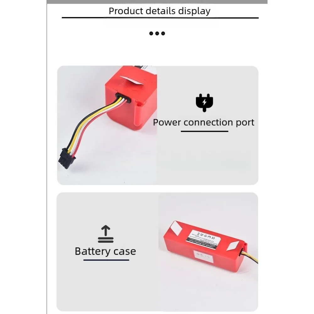 Фото Совместимая литий-ионная аккумуляторная батарея 14.4V 14.8V 2000-5600mAh для роботов-пылесосов Xiaomi Mi Robot Vacuum 1st 1C 2nd S40 Roborock №5