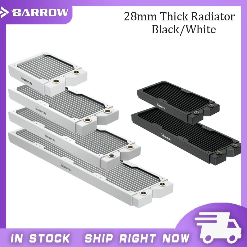 

Barrow Radiator 28mm Thick Copper G1/4" Thread For 12cm Fan 120/240/360/480MM PC Radiator Water Cooling Dabel-28a Dabel-28b