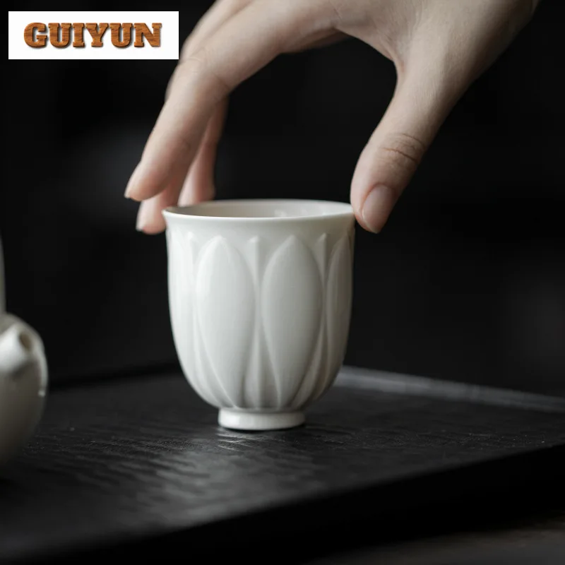 Керамическая чашка в стиле ретро для лепестков лотоса 100 мл