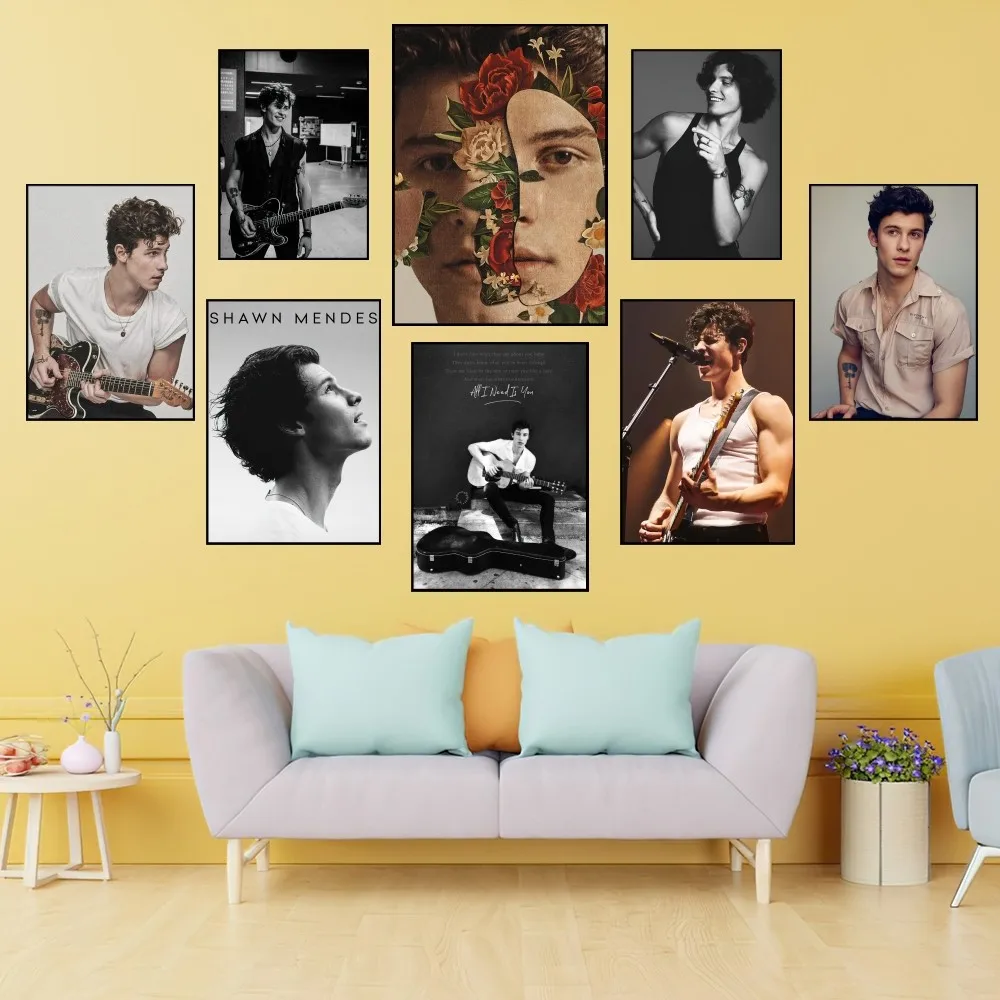 Постер с принтом певица Шон Мендес Настенная картина для спальни гостиной