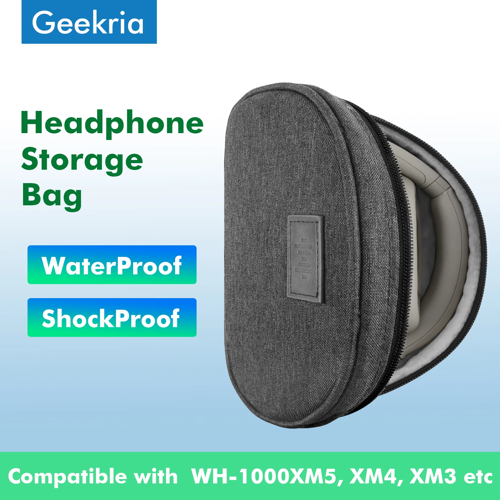 

Чехол для наушников Geekria для Sony WH 1000XM5 WH 1000XM4 WH 1000XM3, жесткие портативные Bluetooth наушники, гарнитура, сумка для аксессуаров