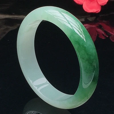 

Zheru ювелирные изделия натуральный 54 мм-64 мм зеленый двухцветный бирманский нефритовый браслет элегантные принцессы ювелирные изделия лучш...