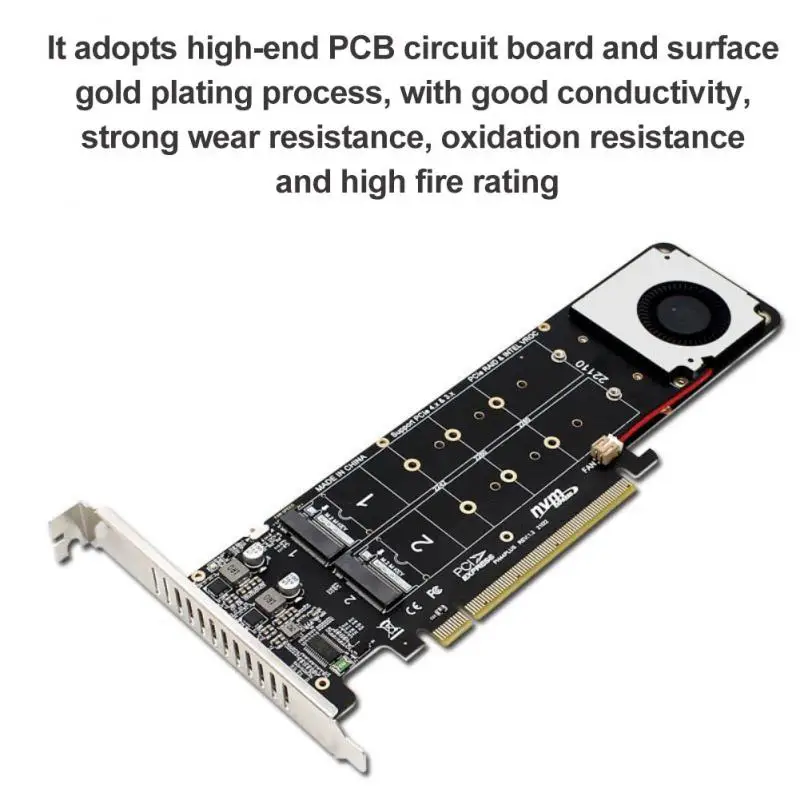 1 шт. Новый двусторонний PCI-E X16 до M.2 M-key NVME X4SSD RAID расширительный адаптер сплиттер
