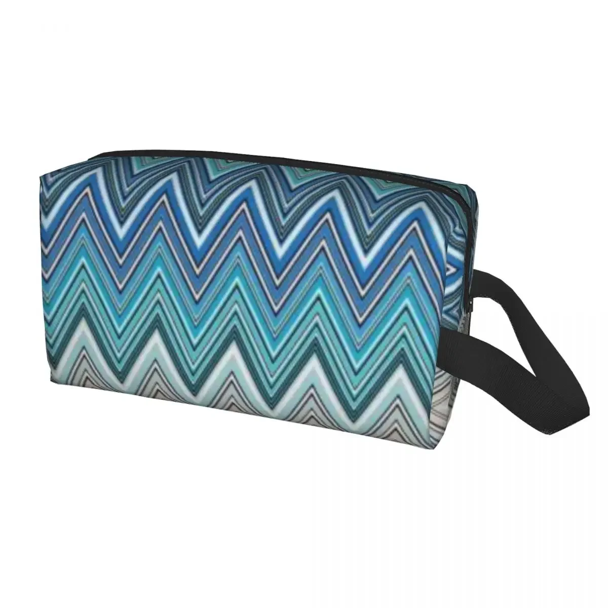 

Travel Camouflage Home Zig Zag Toiletry Bag Fashion Zigzag Modern Cosmetic Makeup Organizer Women Beauty Storage Dopp Kit Box