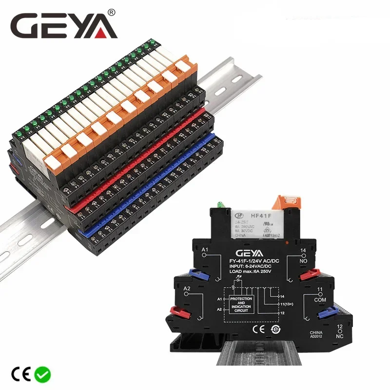 

GEYA FY-41F-1 тонкий релейный модуль 6A 12/24 В