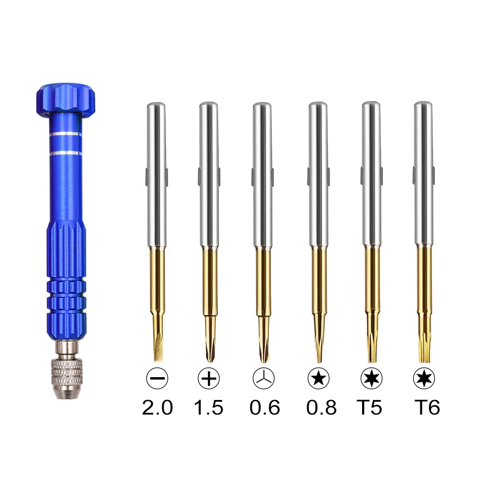 

6 in 1 Multifunctional Precision Screw Driver Small Screwdriver Perfect Mini Screws for Eyeglass Repair Cell Phone 40pcs/lot