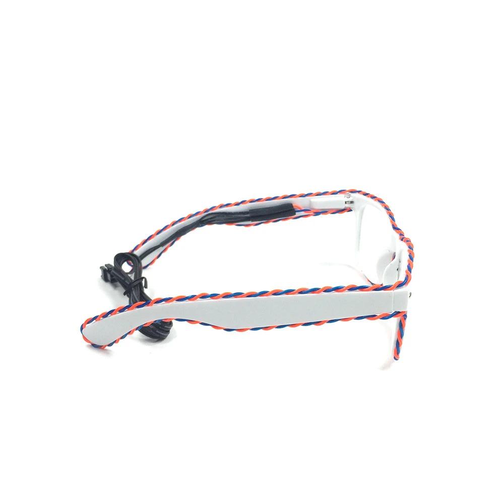 Новинка светящиеся очки EL Lemniscate светодиодные круглые для Хэллоуина