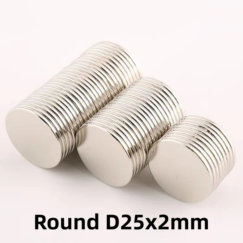 

D25X2mm Circular Magnet Rare Earth Permanent Magnet Neodymium Iron Boron Strong Magnetic NdFeB Small Magnet Sheet Magnetic Steel