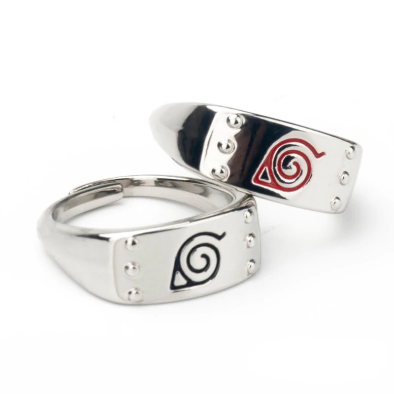 

Anime Naruto Around Konoha Village Rings Popular Jewelry Boys and Girls Clothing Matching Decoration Anime Gift Jewelry