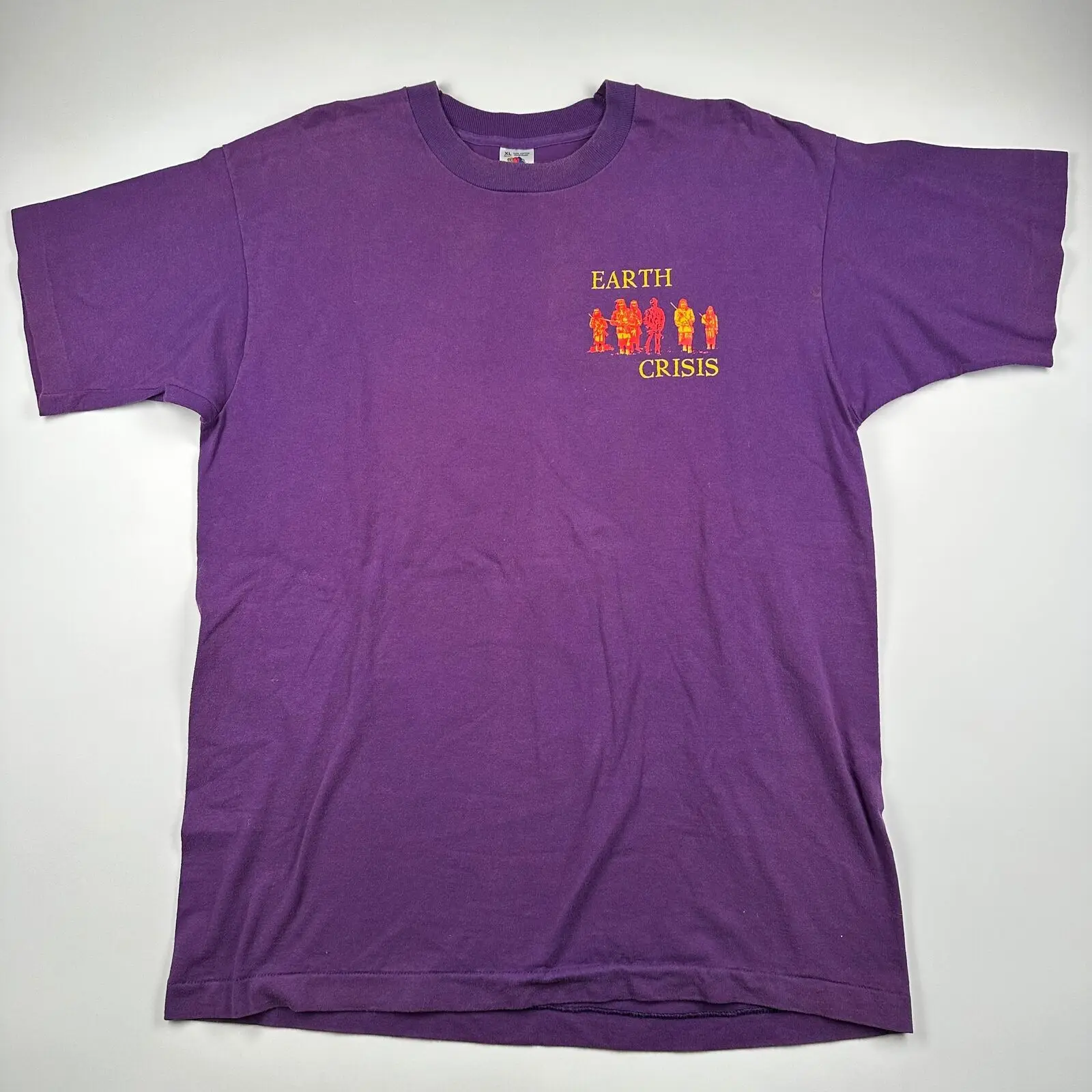Винтажная Футболка 90-х земля кризис Xl