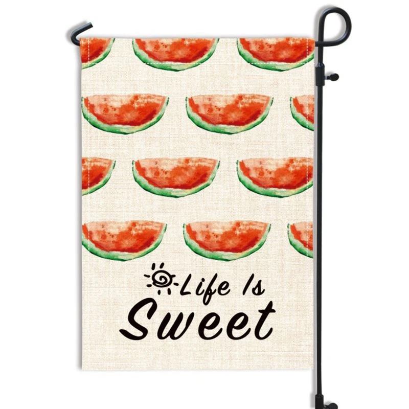 Летний Садовый флаг баннер с рисунком ананаса мороженого арбуза для оформления