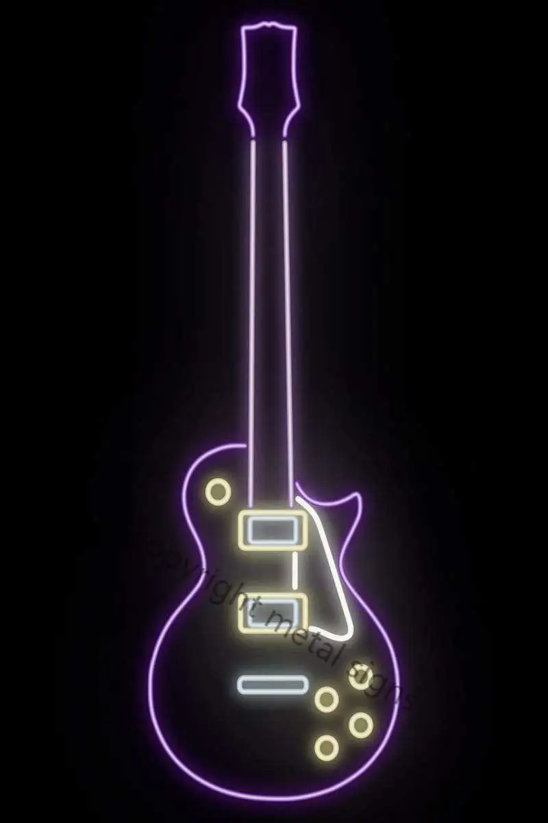 

Неоновая вывеска Les Paul, винтажная металлическая жестяная вывеска, оловянные пластины, Настенный декор, неоновая вывеска в стиле ретро для па...