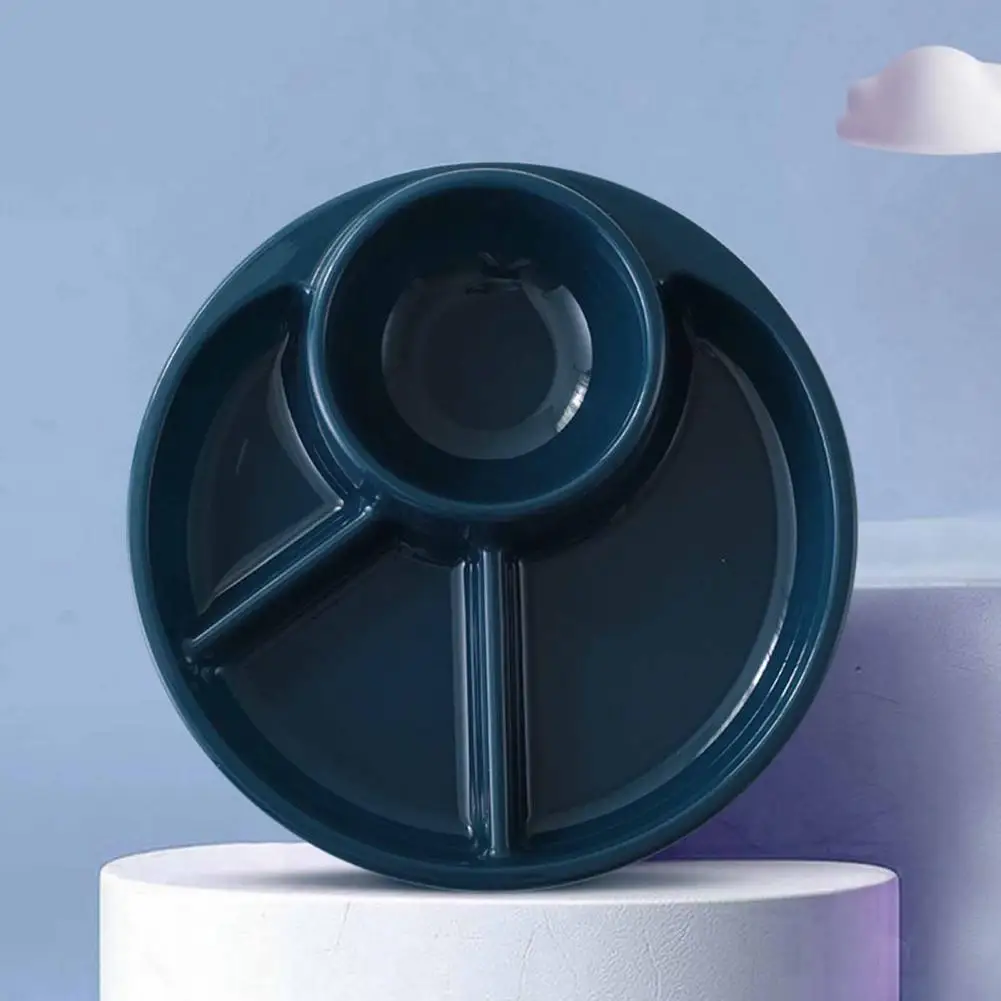 

Durable Baby Dish Heat Resistant Microwaveable 4 Grids Baby Tableware Dinner Tray Drop-resistant Baby Plate Home Supply