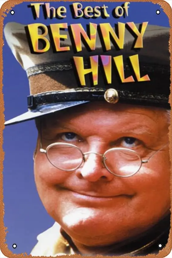 Винтажная жестяная вывеска с фильмами шоу Бенни Хилл постер на пленку и
