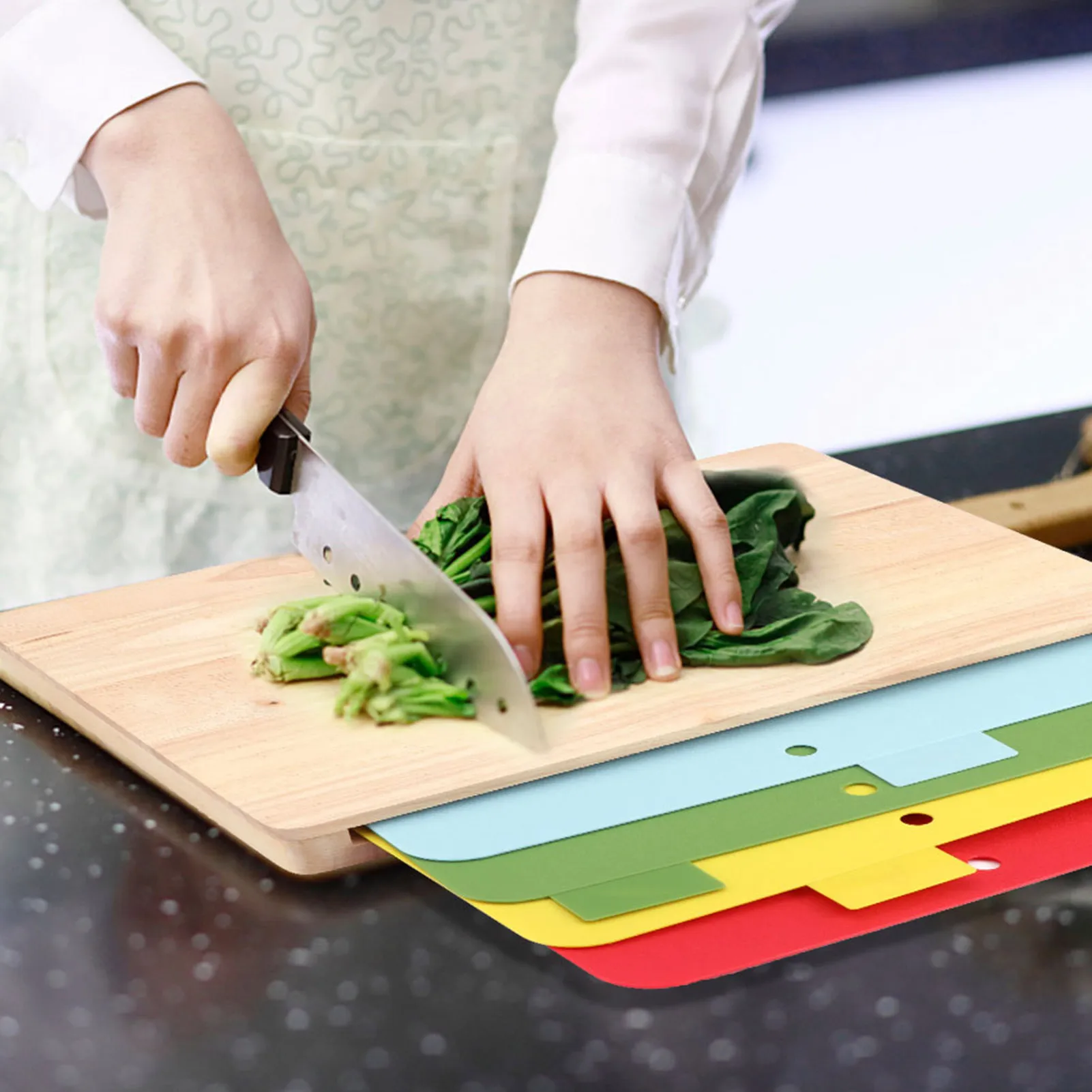 

Набор разделочных досок, многофункциональные коврики для разделочной доски, удобные для классификации, предотвращают скольжение на больши...