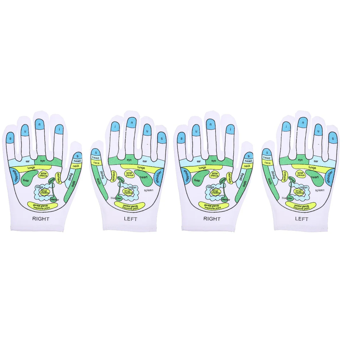 

2 Pairs Comfortable Acupoint Warm Gloves Elastic Fiber for Home Daily