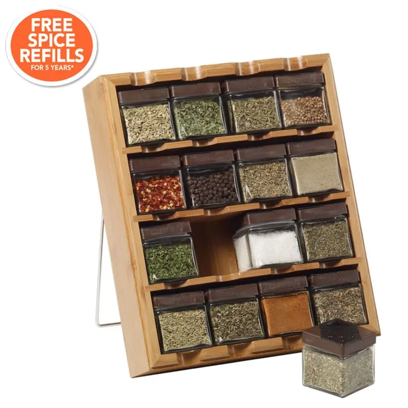 

16 Cube Bamboo Inspirations Spice Rack