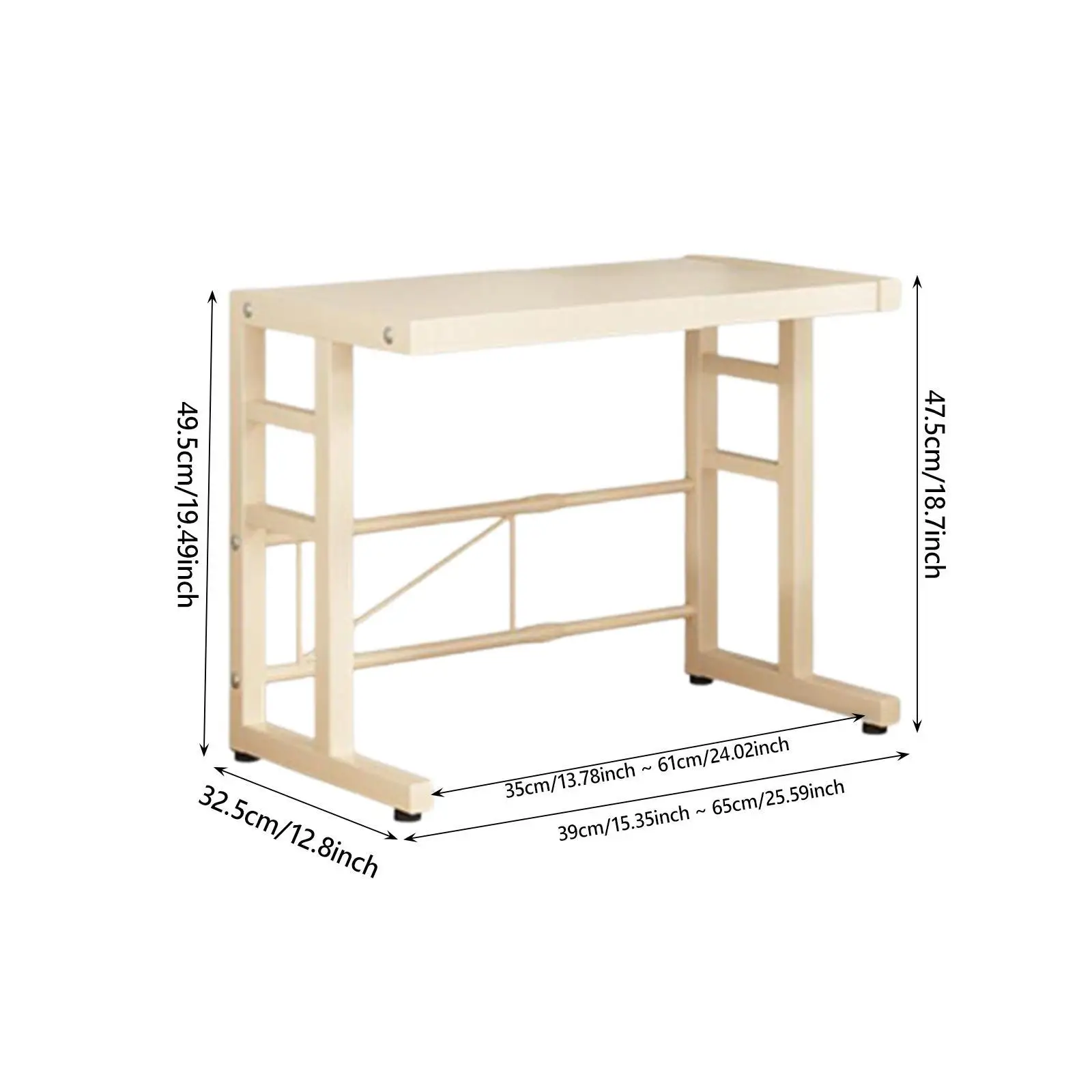 Microwave Oven Rack 2 Tier Adjustable Kitchen Countertop Organizer Heavy Duty Counter Shelf Stand Baker