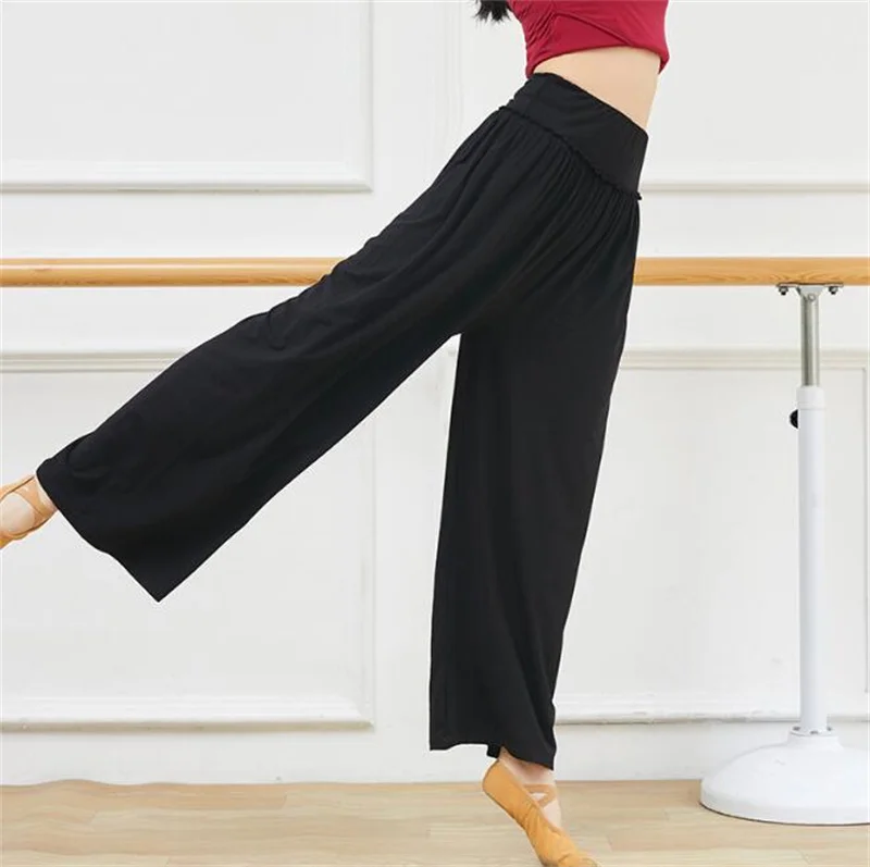 

Новые брюки из модала для занятий йогой, женские тренировочные брюки, спортивные брюки для бега с широкими штанинами