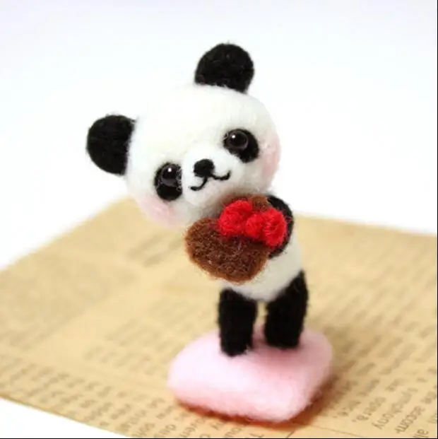 Набор для рукоделия Pandas изготовления подарков на Хэллоуин шерсть войлок игла