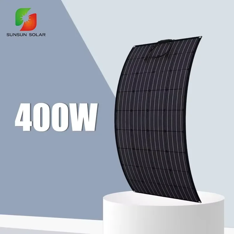 Фото Гибкие солнечные панели ETFE 400W 420W повышенной прочности, легкие, полумонокристаллические, для балконов и кемпинга №1