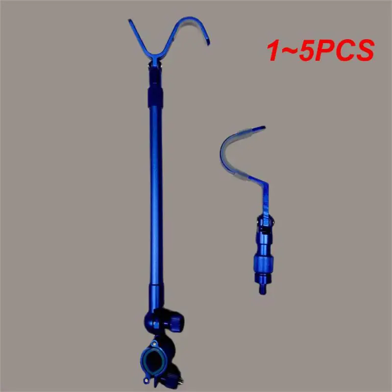 

1~5PCS Fishing Rod Pole Rack Alloy Corner Hanging Suit Aluminum Alloy Material Two Telescopic The Buckle Type Lock Design