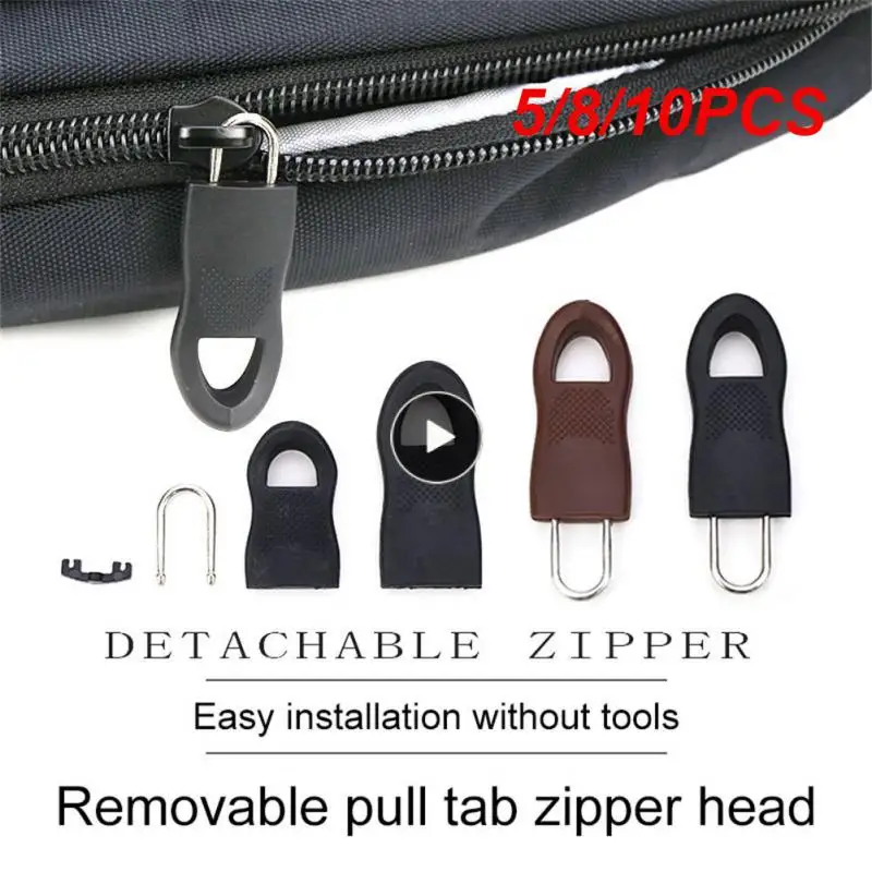 

5/8/10PCS Newest Tab Bag Suitcase Backpack Tent Backpack Zipper Pull Fixer Broken Buckle Zip Cord Rope Tag Clothing Zip Fixer 8/